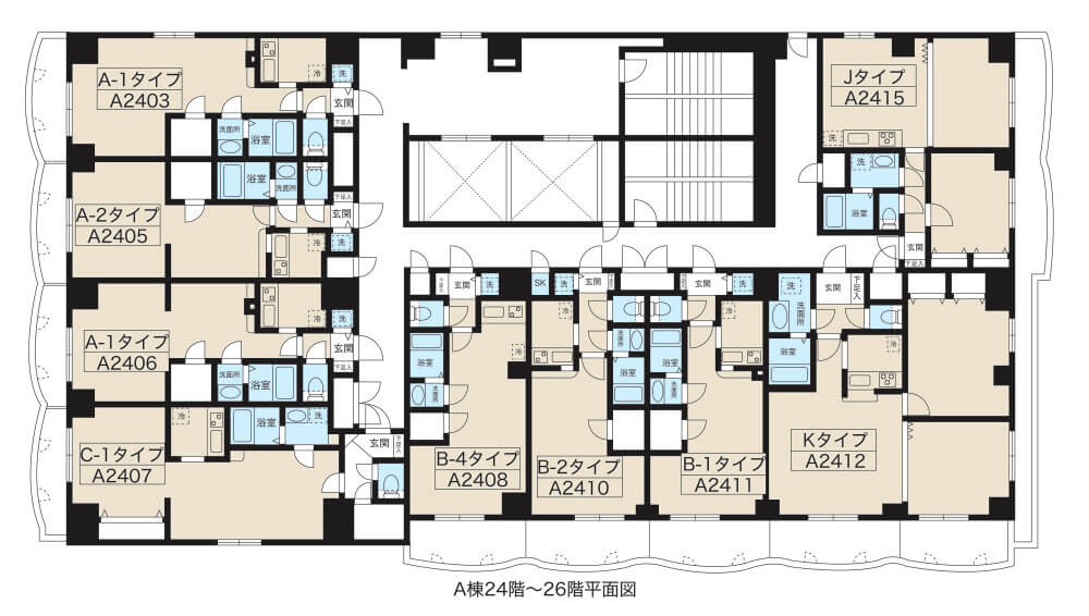 A棟24階～26階